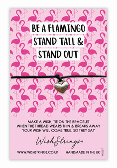 Be a Flamingo Stand Tall &amp; Stand Out  - Wish armband