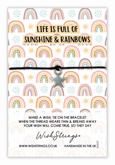 Life is full of Sunshine &amp; Rainbows - Wish armband