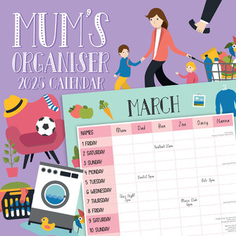 Mum&rsquo;s Organiser wall calendar 2025