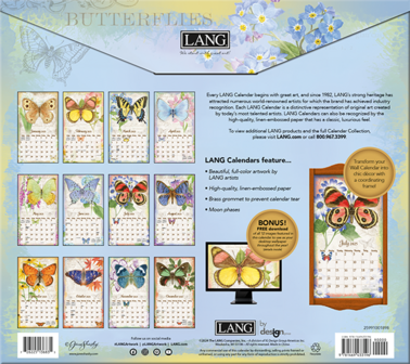 LANG Calendar 2025 Butterflies 