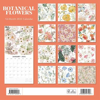 Botanical Flowers calendar 2025