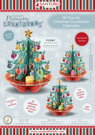 3D Kerstboom Adventskalender -Pirouette