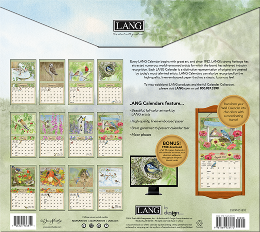 LANG Kalender 2025 Birds In the Garden 