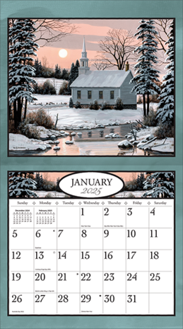 LANG Kalender 2025 Country Churches 