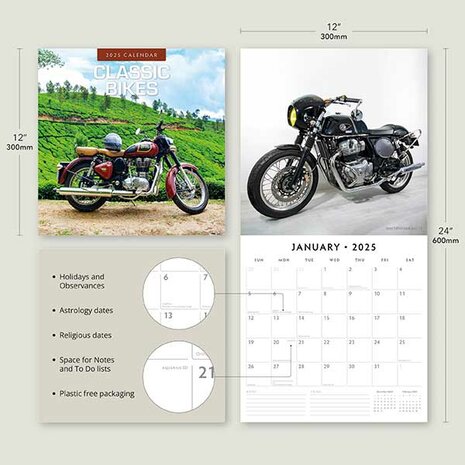 Classic Bikes calendar 2025